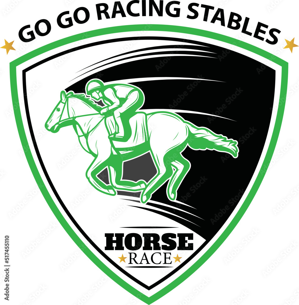 Fototapeta premium horse racing logo