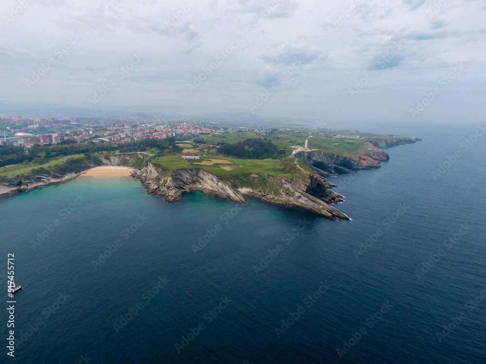 Vista aérea de Cabo Mayor, Santander