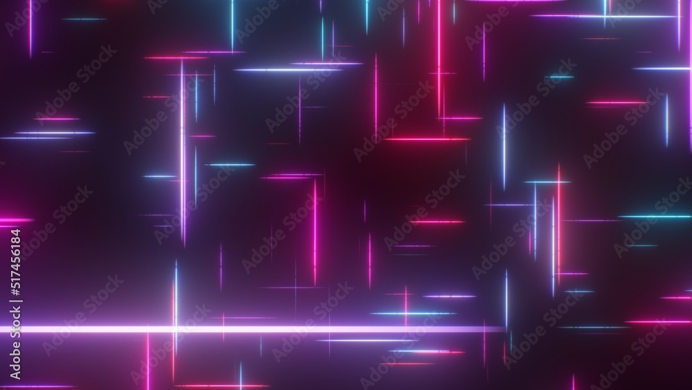 Falling Through Sci-Fi Flowing Glow Electric Neon Light Rails Tunnel - Abstract Background Texture Falling Through Sci-Fi Flowing Glow Electric Neon Light Rails Tunnel - Abstract Background Texture