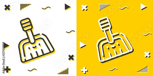 dustpan line icon. Simple outline style.dustpan linear sign. Vector illustration isolated on white background. Editable stroke EPS 10