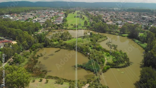 Wallpaper Mural Drone video of the Blue Hills Wetlands and surrounding parklands, Glenmore Park, NSW, Australia Torontodigital.ca