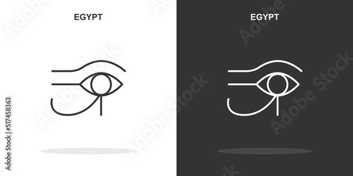 egypt line icon. Simple outline style.egypt linear sign. Vector illustration isolated on white background. Editable stroke EPS 10