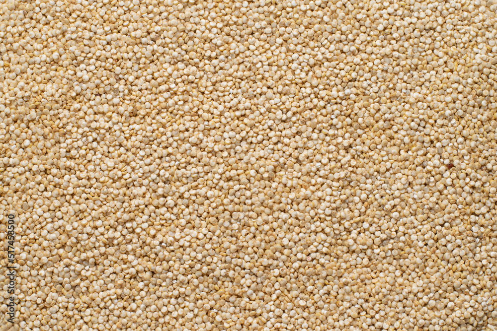Uncooked white quinoa grains, top view, texture. Quinoa grain or seeds for texture or ingredient background. Uncooked white quinoa grains, top view, texture. Quinoa grain or seeds for texture or ingredient background.