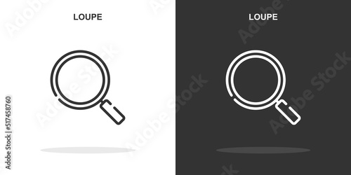 loupe line icon. Simple outline style.loupe linear sign. Vector illustration isolated on white background. Editable stroke EPS 10