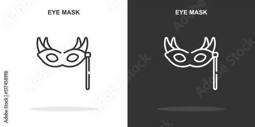 eye mask line icon. Simple outline style.eye mask linear sign. Vector illustration isolated on white background. Editable stroke EPS 10