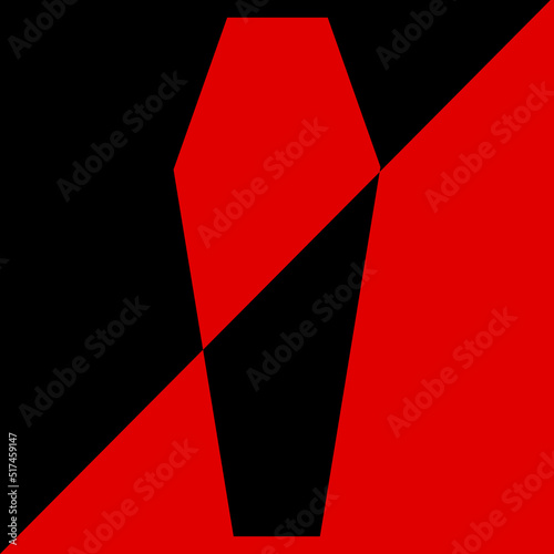 Red And Black Coffin Background
