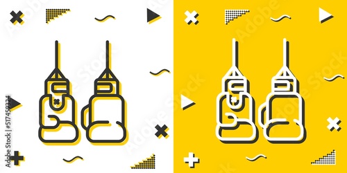 boxing glove line icon. Simple outline style.boxing glove linear sign. Vector illustration isolated on white background. Editable stroke EPS 10