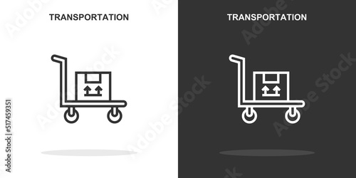 transportation line icon. Simple outline style.transportation linear sign. Vector illustration isolated on white background. Editable stroke EPS 10