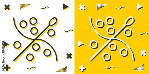 sewing line icon. Simple outline style.sewing linear sign. Vector illustration isolated on white background. Editable stroke EPS 10