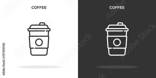 coffee line icon. Simple outline style.coffee linear sign. Vector illustration isolated on white background. Editable stroke EPS 10