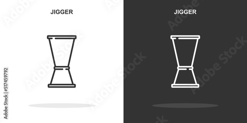 jigger line icon. Simple outline style.jigger linear sign. Vector illustration isolated on white background. Editable stroke EPS 10