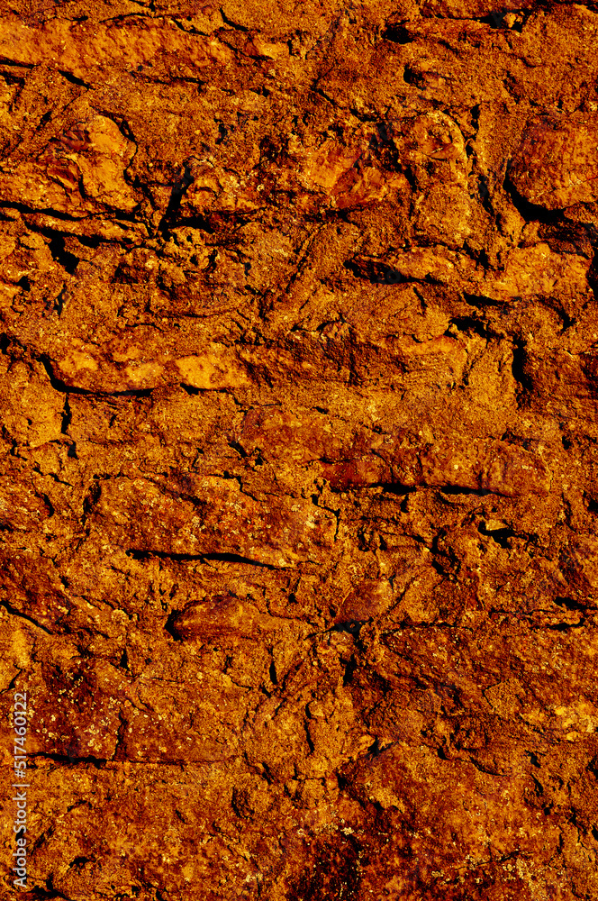 Old stonewall in rust color Old stonewall in rust color