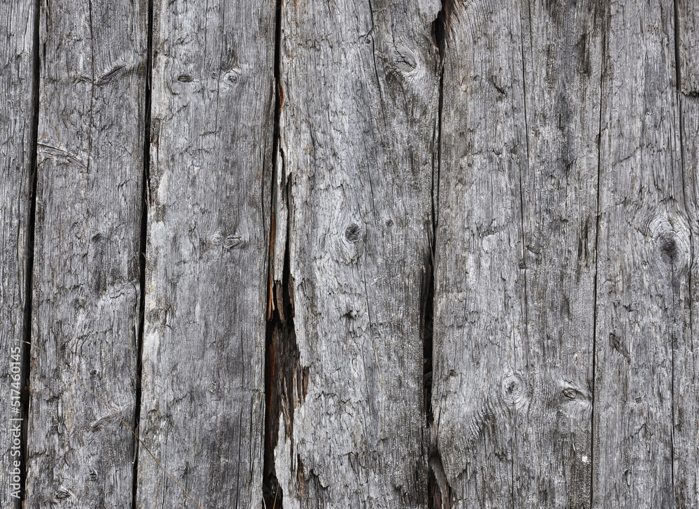 Fototapeta premium Old weathered plank as wall