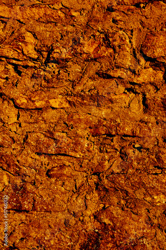 Old stonewall in rust color