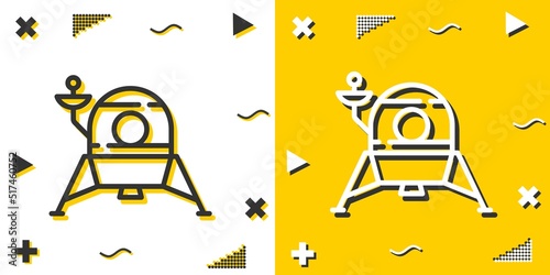 lander line icon. Simple outline style.lander linear sign. Vector illustration isolated on white background. Editable stroke EPS 10