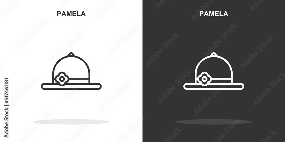 pamela line icon. Simple outline style.pamela linear sign. Vector illustration isolated on white background. Editable stroke EPS 10 pamela line icon. Simple outline style.pamela linear sign. Vector illustration isolated on white background. Editable stroke EPS 10