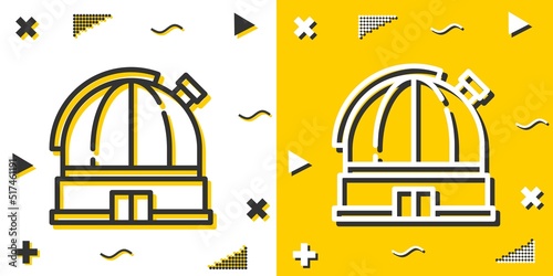 observatory line icon. Simple outline style.observatory linear sign. Vector illustration isolated on white background. Editable stroke EPS 10