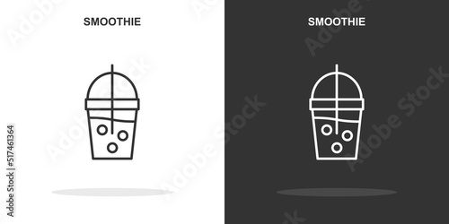smoothie line icon. Simple outline style.smoothie linear sign. Vector illustration isolated on white background. Editable stroke EPS 10