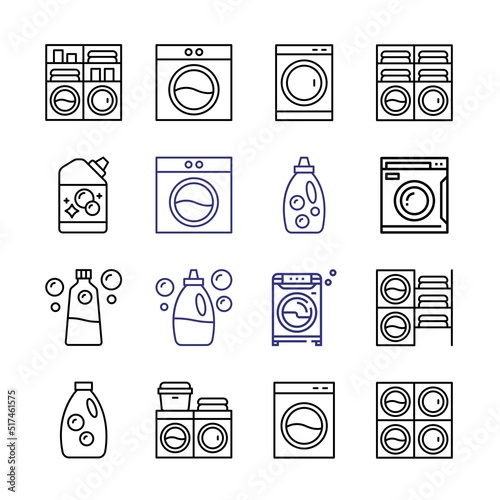 powder Icon Set with line icons. Modern Thin Line Style. Suitable for Web and Mobile Icon. Vector illustration EPS 10.