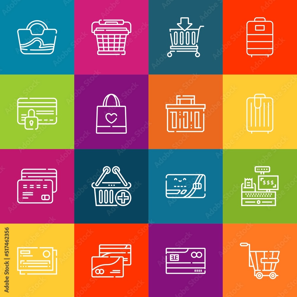 Modern thin line icons set of consumer elements. Premium quality outline symbol collection. Simple mono linear pictogram pack. Stroke vector logo concept for web graphics Modern thin line icons set of consumer elements. Premium quality outline symbol collection. Simple mono linear pictogram pack. Stroke vector logo concept for web graphics