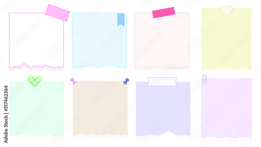 set of blank cute paper templates printable planner, journal, reminder, notes, checklist, memo, writing pad. cute perfect for your design set of blank cute paper templates printable planner, journal, reminder, notes, checklist, memo, writing pad. cute perfect for your design