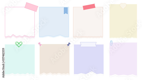 Wallpaper Mural set of blank cute paper templates printable planner, journal, reminder, notes, checklist, memo, writing pad. cute perfect for your design Torontodigital.ca