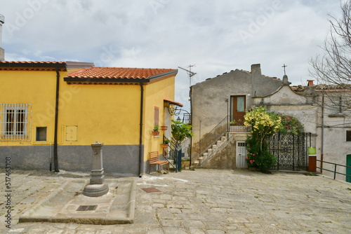 A small square in  Albano di Lucania, a village in the Basilicata region, Italy. © Giambattista
