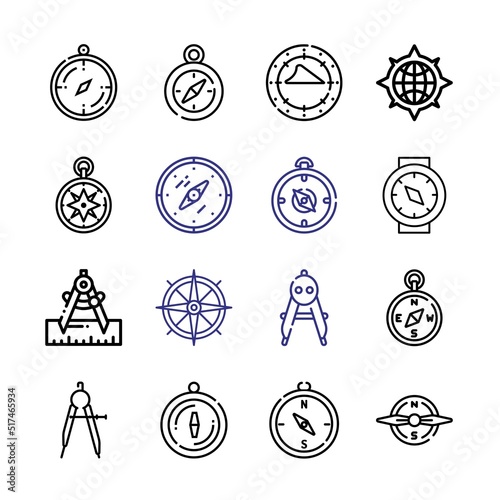 longitude Icon Set with line icons. Modern Thin Line Style. Suitable for Web and Mobile Icon. Vector illustration EPS 10.
