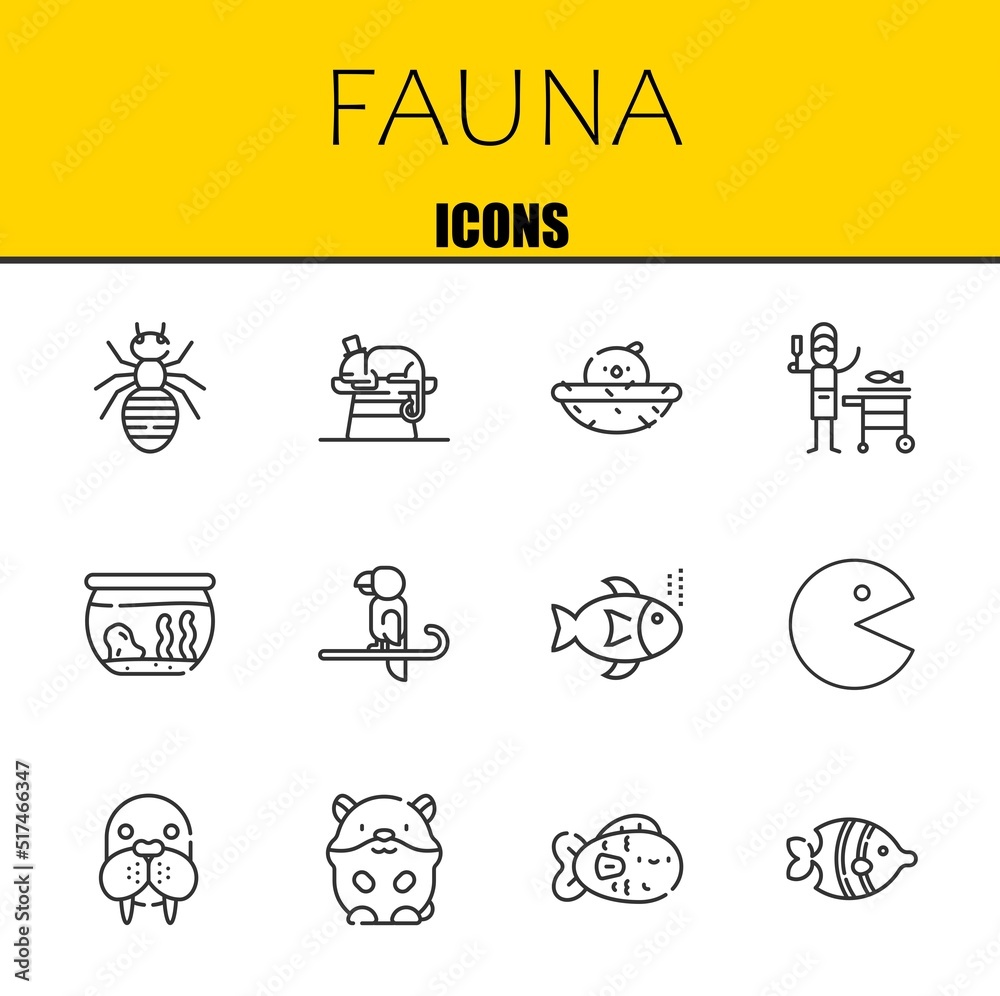 fauna vector line icons set. ant, chameleon and chick Icons. Thin line design. Modern outline graphic elements, simple stroke symbols stock illustration fauna vector line icons set. ant, chameleon and chick Icons. Thin line design. Modern outline graphic elements, simple stroke symbols stock illustration