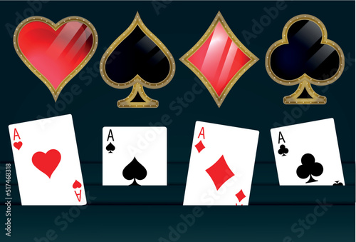 play cards suit casino poker black red
