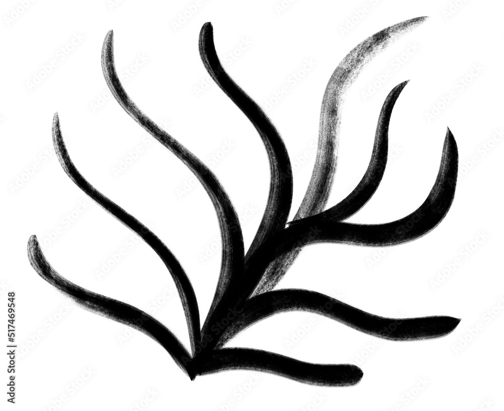 black ink plant line doodle freehand sketch drawing shape form abstrat element black ink plant line doodle freehand sketch drawing shape form abstrat element