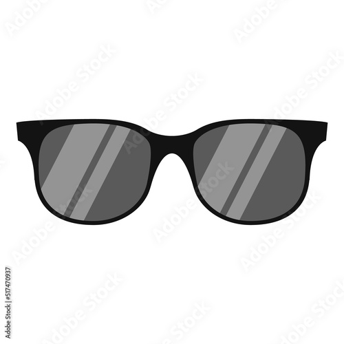 black sunglasses icon vector stock. isolated on white background
