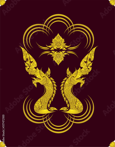 dragon on red background