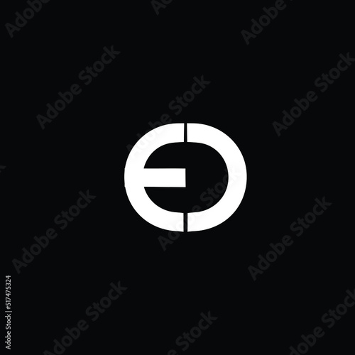 ED EO Logo Design, Creative Minimal Letter EO ED Monogram photo