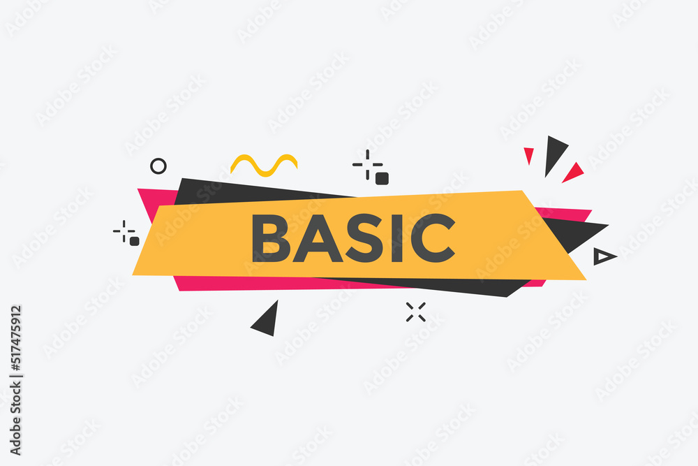 Basic text symbol. Basic text web template Vector Illustration. 

