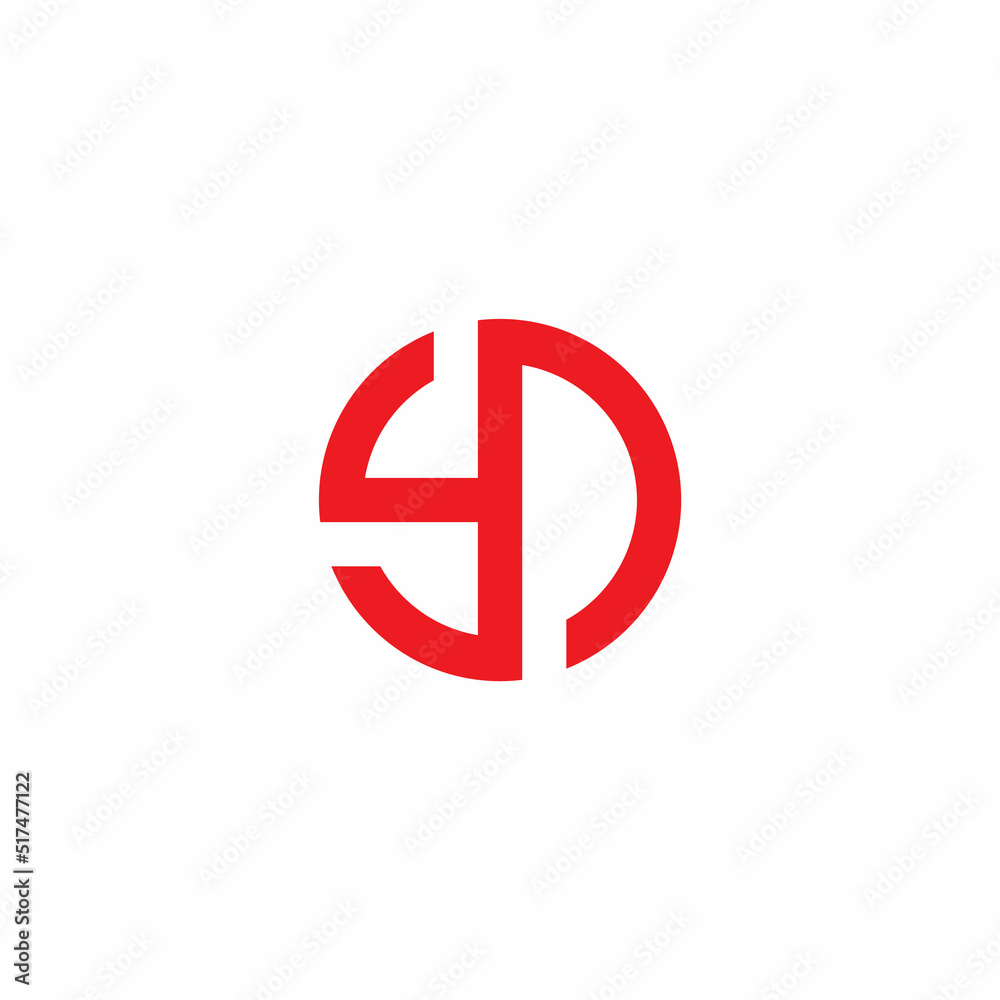 letter yd abstract circle geometric line logo vector letter yd abstract circle geometric line logo vector