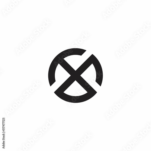 letter tg cross circle geometric line logo vector