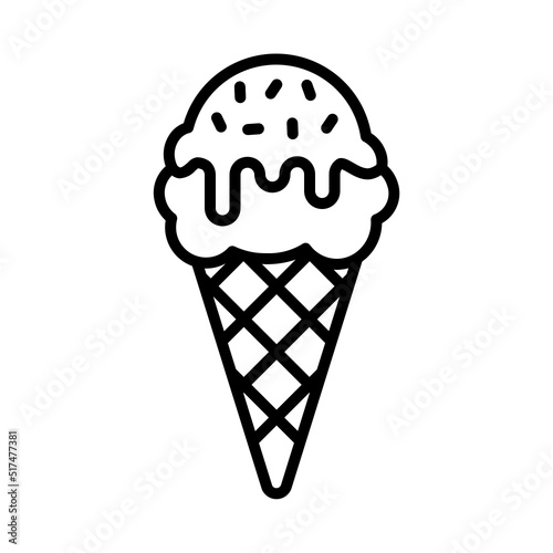 Illustration of Ice Cream Design Icon photo