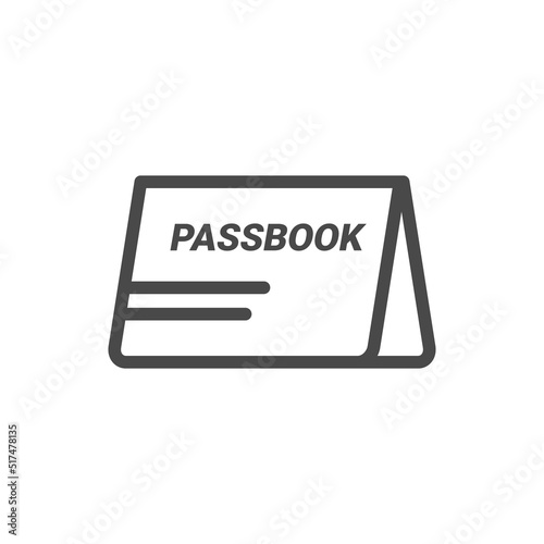 bank passbook outline icon vector. photo