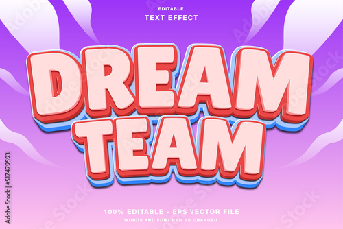 Dream Team 3D Editable Text Effect