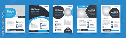 Business flyer corporate flyer template design, brochure, cover modern layout, annual report, poster,
flyer in A4 with Circle Abstract colorful Geometric shape triangles
