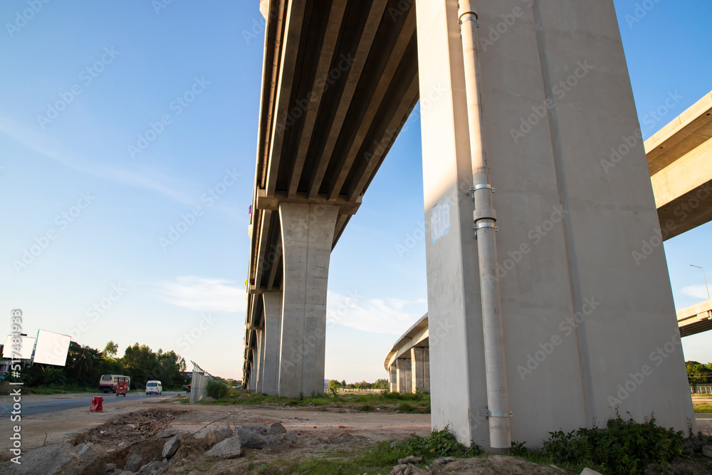 Skyward view of Padma multipurpose bridge  in Munshigonj-Dhaka, Bangladesh