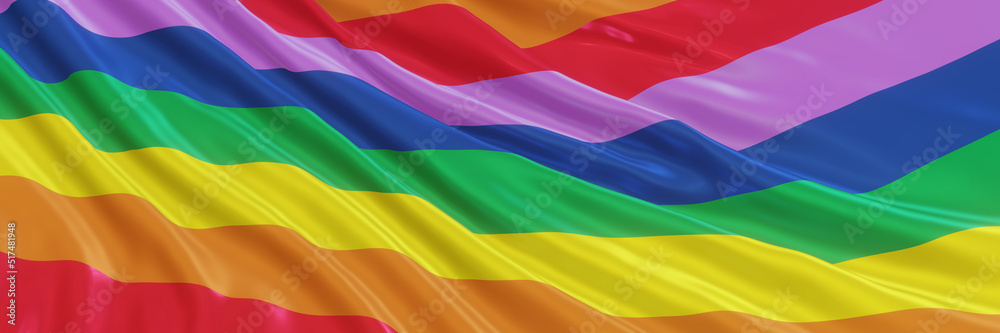 3D Wavy rainbow color background. 3D Wavy rainbow color background.
