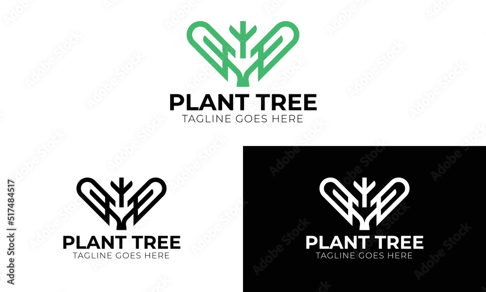 green tree ,plant logo ,modern logo design green tree ,plant logo ,modern logo design