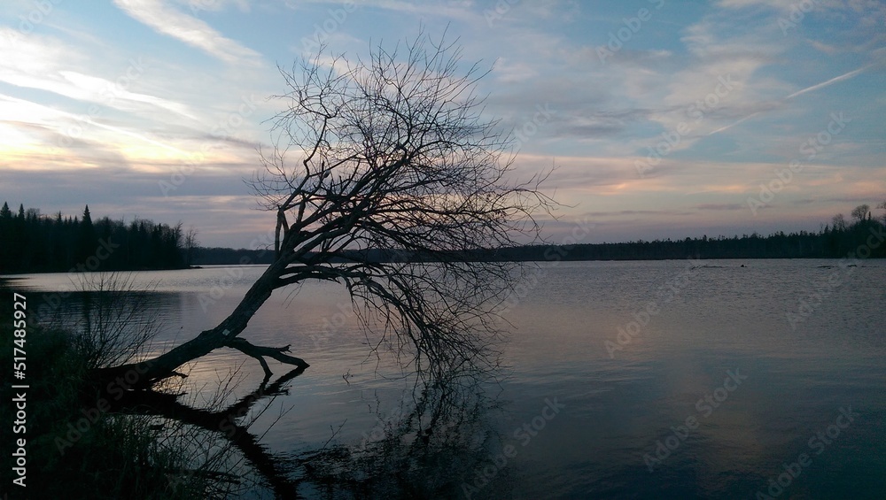 sunrise over lake