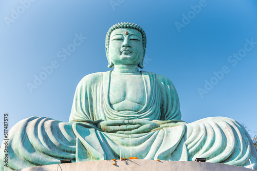 Fotografie Great Buddha of Kamakura or Kamakura Daibutsu at Wat Doi Prachan temple, Lampang, Thailand