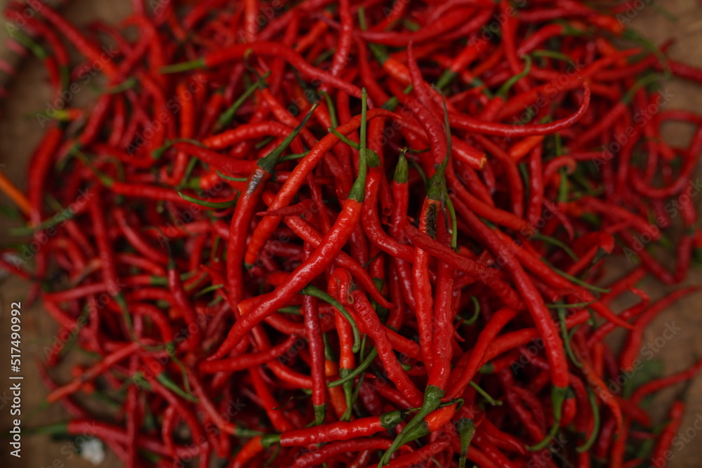 Red Chili Background Selective Focus