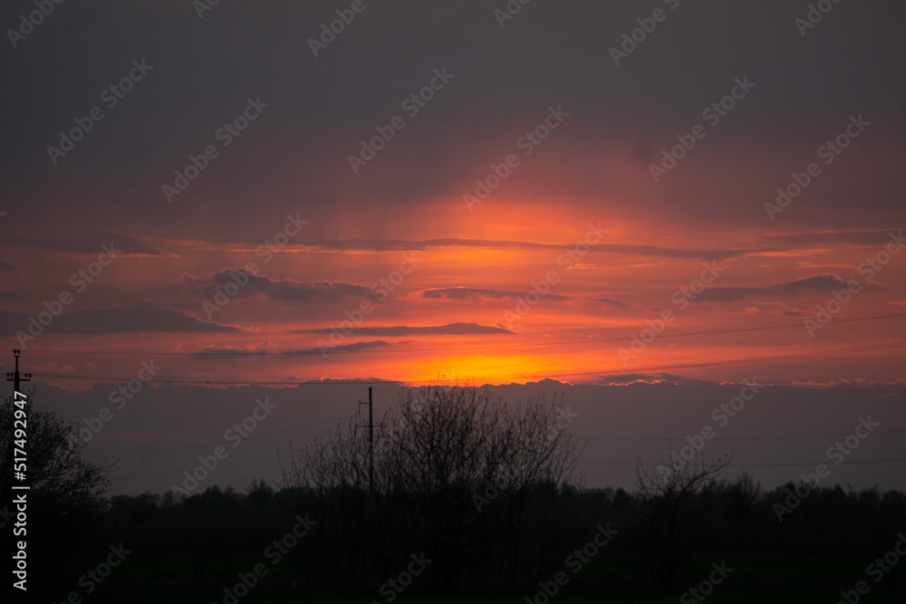 Fototapeta premium evening sunset