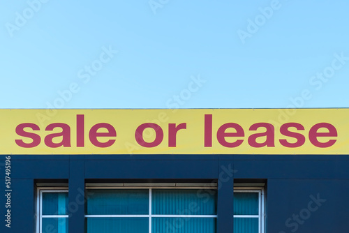 Property for sale banner displayed on the building facade in South Australia