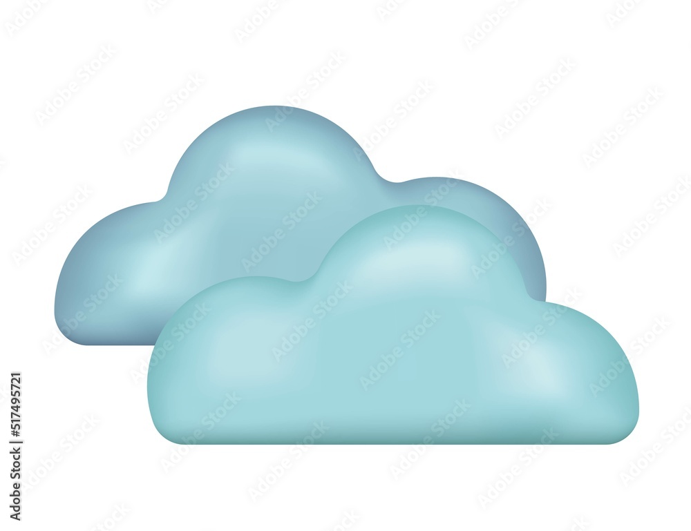 Clouds emoji icon. Cloudy day weather symbol. Vector illustration Clouds emoji icon. Cloudy day weather symbol. Vector illustration